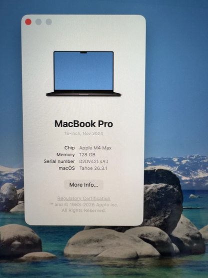 Apple MacBook Pro 16” M4 Max 16